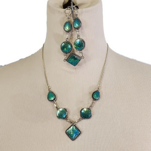 𝅺handcrafted Mermaid 🧜‍♀️ Stone mecklace set